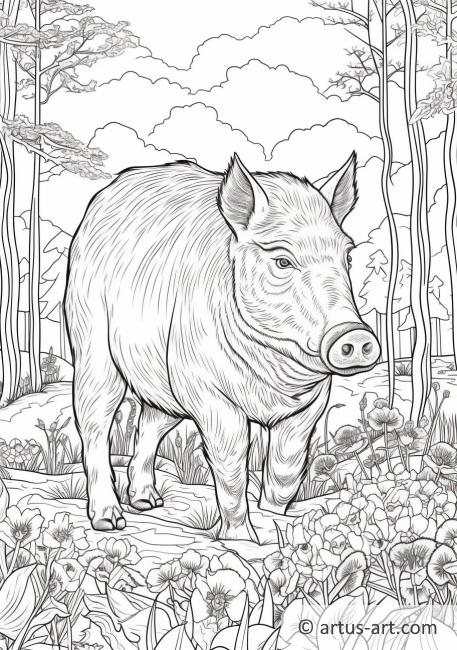 Vahşi domuz Boyama Sayfası